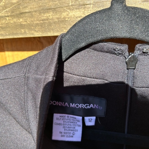 Donna Morgan Black white Dress vintage size 12 abstract retro spring summer - Picture 5 of 8